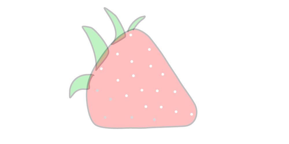 Le dessin vectoriel 4 AI fraise 3-01