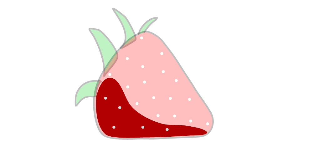 Le dessin vectoriel 5 AI fraise 4-01